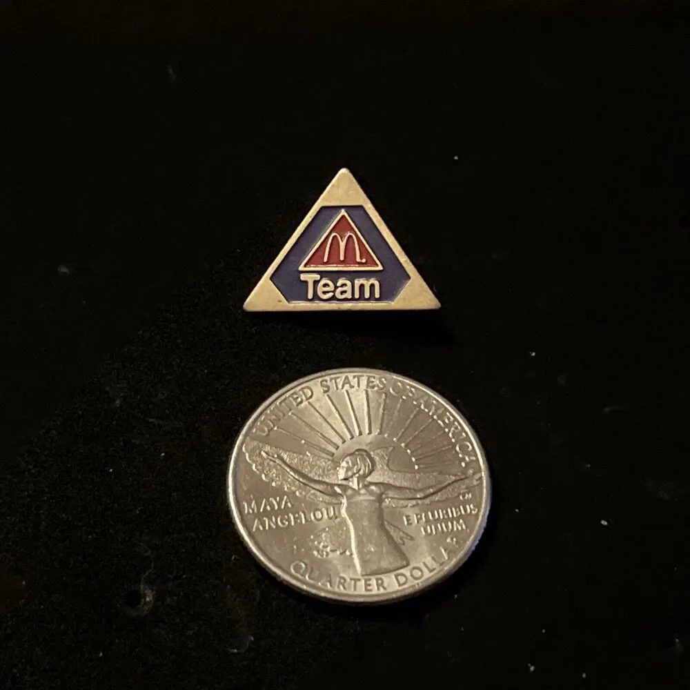 McDonald’s Team Triangle Employee Lapel Hat Pin‎